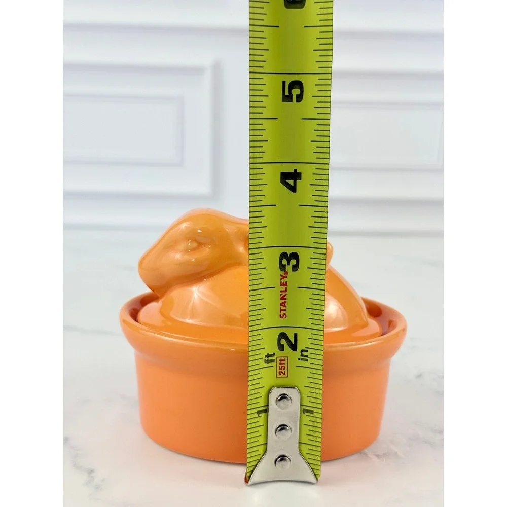 VTG BIA Orange Bunny Rabbit Ramekin 